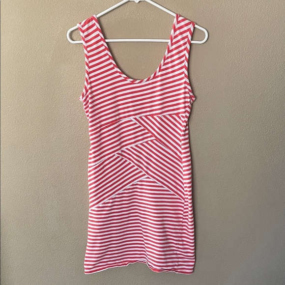 Xhilaration Orange and White Striped Mini Dress - Picture 1 of 7